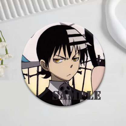 Soul Eater Brooches Anime Figure Lapel Pins Maka Albarn Death The Kid Cartoon Badge for Backpack Accessories Clothes Decoration
