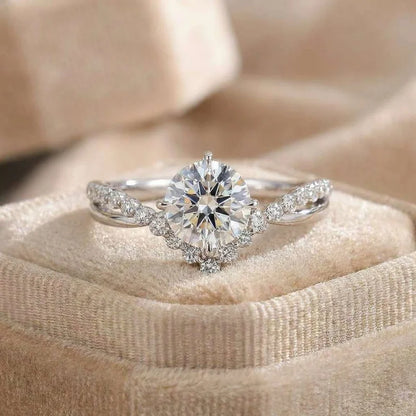 925 Sterling Silve Shining Zircon Four clawed V-shaped Rings for Exquisite Women Party Engagement High Quality Hot Sale Jewelry