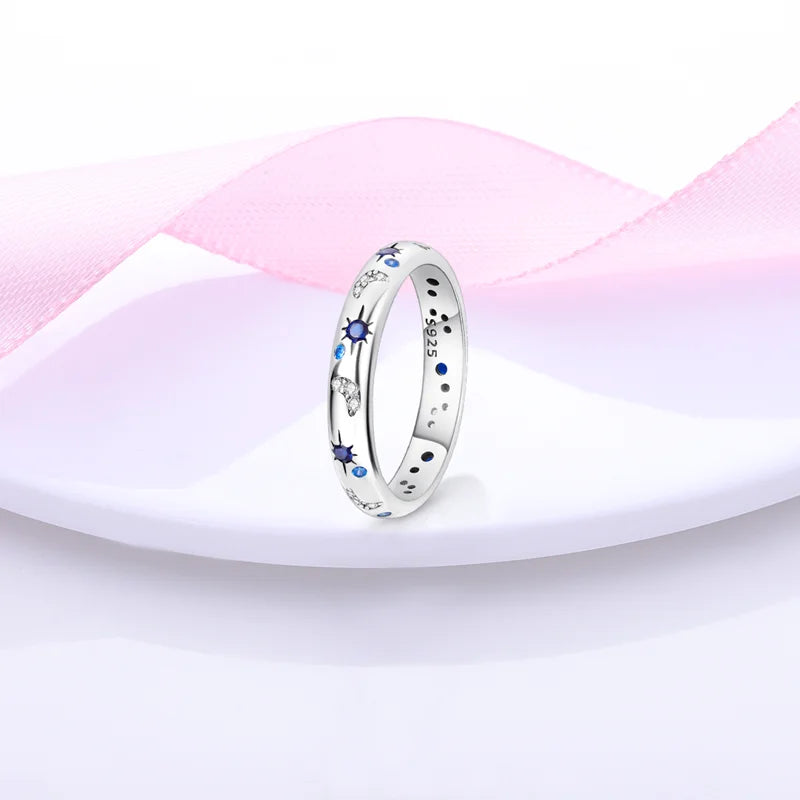 925 Sterling Silver Rings Infinite Love Sun Moon Eye Flower Ring For Women Original Wedding Ring Jewelry Gift