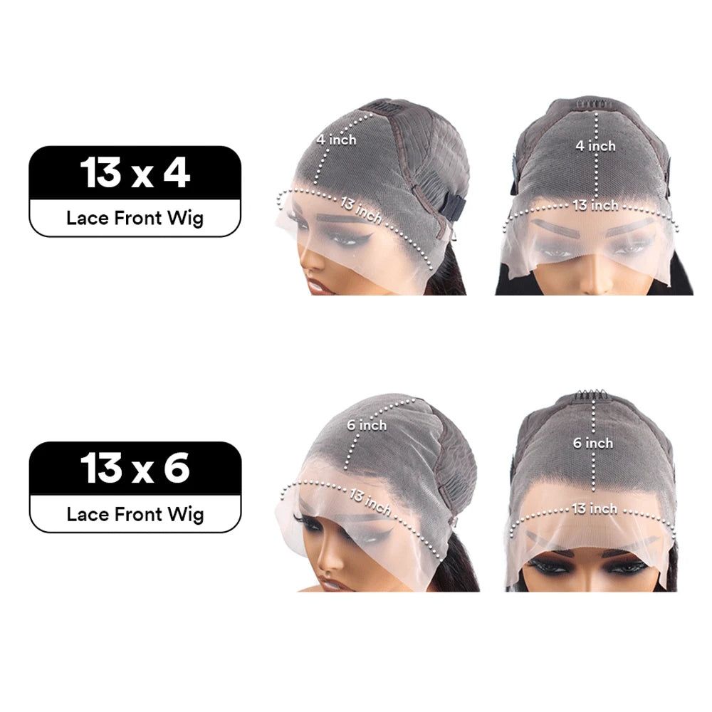 Water Wave Curly HD Lace Frontal Wig for Black Women – Pre-Plucked 13x4 & 13x6
