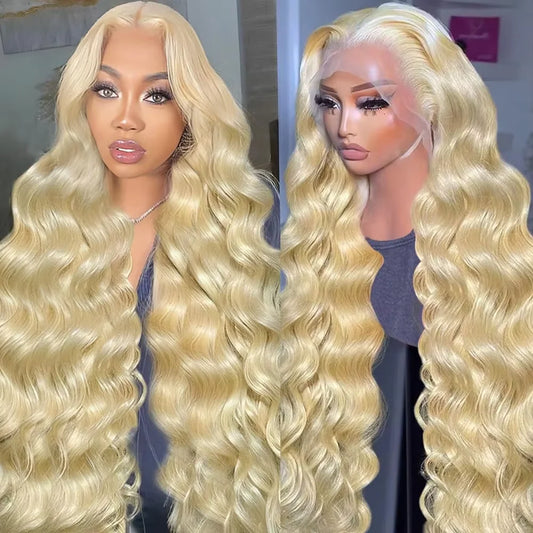 613 Blonde Body Wave HD Lace Frontal Wig – 13x4 & 13x6, 220% Density