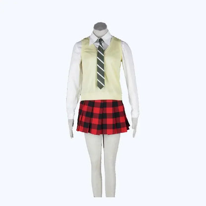 Anime Soul Eater Maka Albarn Cosplay Costume Women Girl Skirt Uniform Halloween Carnival Party Wig Jackets Tie White