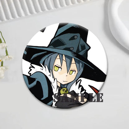 Soul Eater Brooches Anime Figure Lapel Pins Maka Albarn Death The Kid Cartoon Badge for Backpack Accessories Clothes Decoration