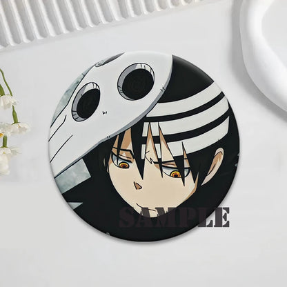 Soul Eater Brooches Anime Figure Lapel Pins Maka Albarn Death The Kid Cartoon Badge for Backpack Accessories Clothes Decoration