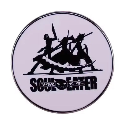 Soul-Eater-Enamel Pins Anime Maka Albarn Death the Kid Soul Evans Brooches Sun Moon Chain Badges for Backpack Lapel Jewelry