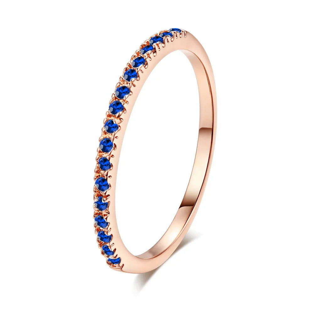 Thin Finger Rings For Women Aesthetic Accessories Dating Engagement Tiny Women's Dainty Ring Colorful Jewelry Wholesale R132