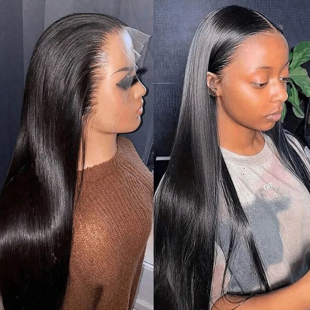 Bone Straight 250% Density HD Transparent Lace Front Wig – 5x5, 13x6 & 13x4, 40–42 Inch