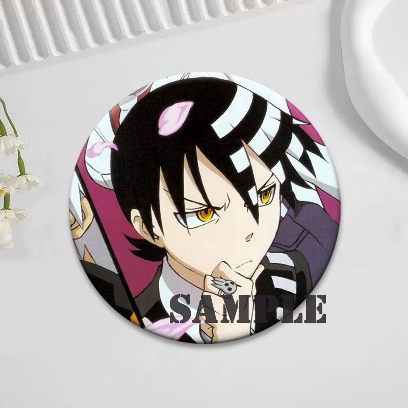 Soul Eater Brooches Anime Figure Lapel Pins Maka Albarn Death The Kid Cartoon Badge for Backpack Accessories Clothes Decoration