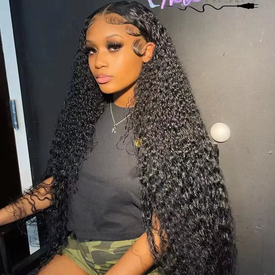 Water Wave Curly HD Lace Frontal Wig for Black Women – Pre-Plucked 13x4 & 13x6