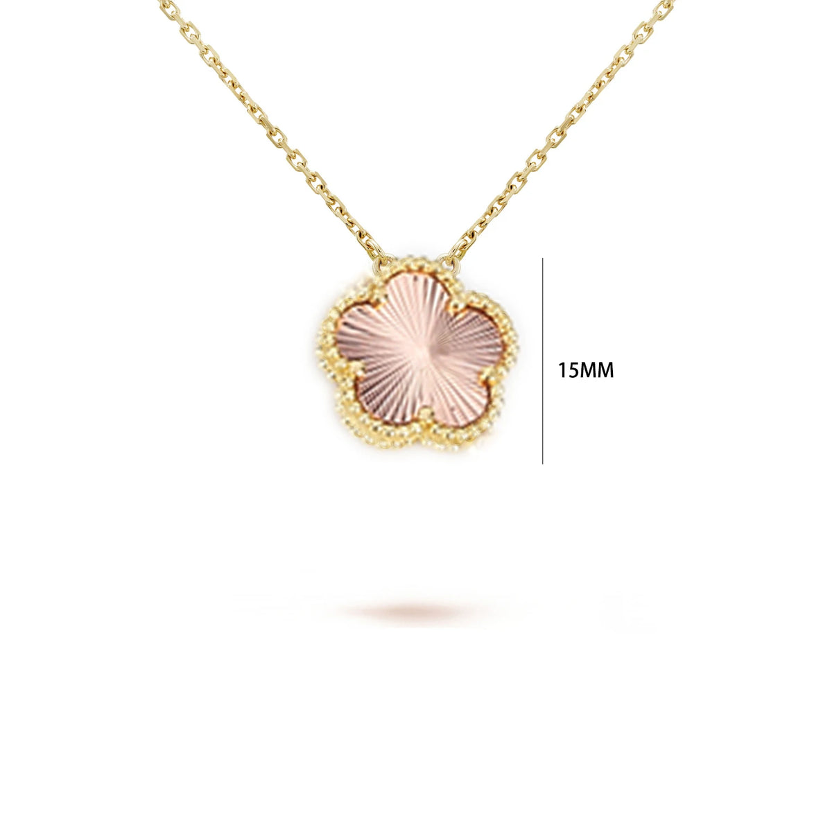 7 colors classic simple five-leaf flower pendant necklace natural stones clover Choker Chain for women party daily wear jewelry