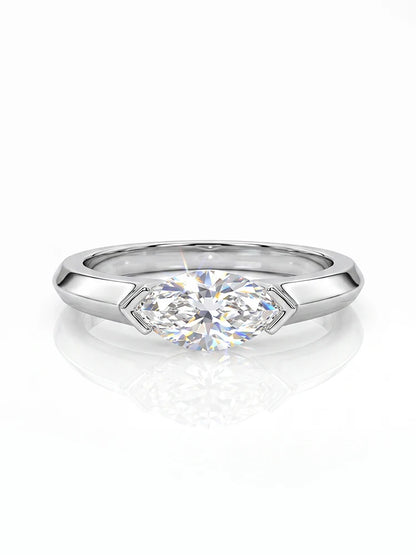 Classic Fashion 1CT Marquise Moissanite Diamond Rings for Women Anniversary Wedding 925 Sterling Silver Fine Jewelry