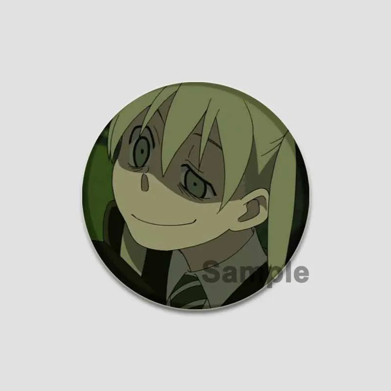 58/44/32mm Anime Soul Eater Round Pins Cartoon Badges Cosplay Handmade Tinplate Brooch for Backpack Clothes Chest Ornament Gifts
