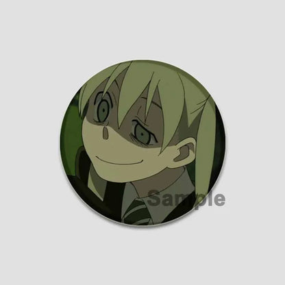 58/44/32mm Anime Soul Eater Round Pins Cartoon Badges Cosplay Handmade Tinplate Brooch for Backpack Clothes Chest Ornament Gifts