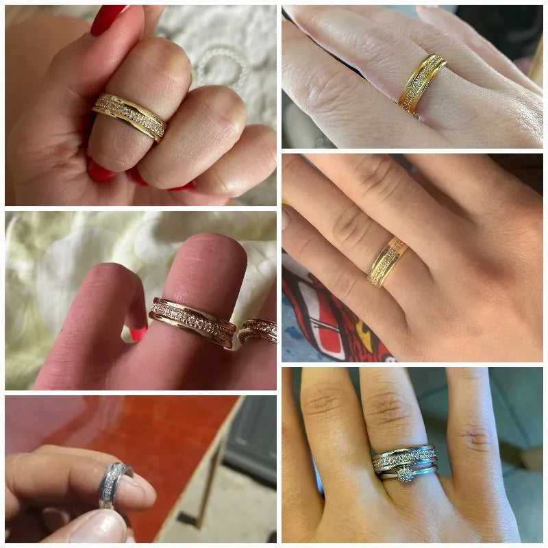Huitan 2020 NEW Fashion Wedding Ring For Women Micro Paved Cubiz Zircon Finger Rings Female Engagement Jewelry Accessories