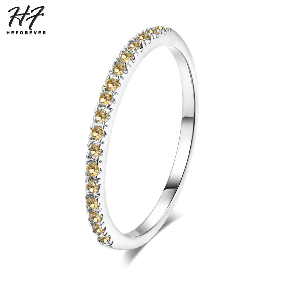 Korean Dainty Rings For Women Aesthetic Accessories Jewellry Date Engagement Women' Ring Thin Colorful Finger Jewelry R132