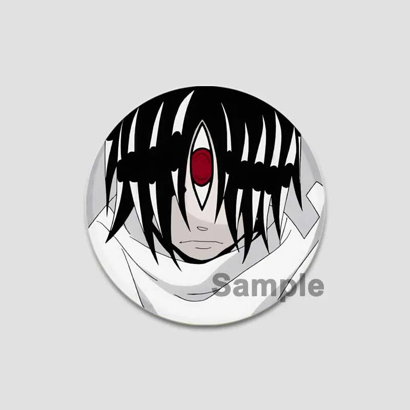 58/44/32mm Anime Soul Eater Round Pins Cartoon Badges Cosplay Handmade Tinplate Brooch for Backpack Clothes Chest Ornament Gifts