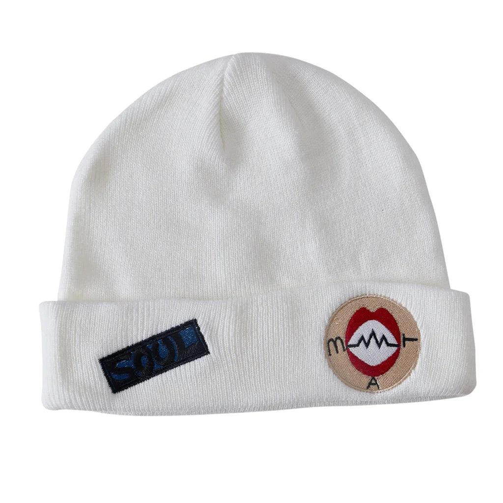 Anime Soul Cosplay Eater Soul Costume Knitted Beanie Hats Soul Unisex Embroidered Beanie Cap Halloween Party Assessories Props