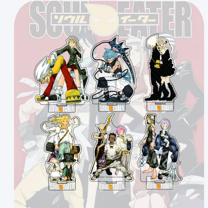 Anime Soul Eater Acrylic Standee Death the Kid Black Star Maka Figure Desk Decor Cosplay Keychain Halloween Gift 15CM