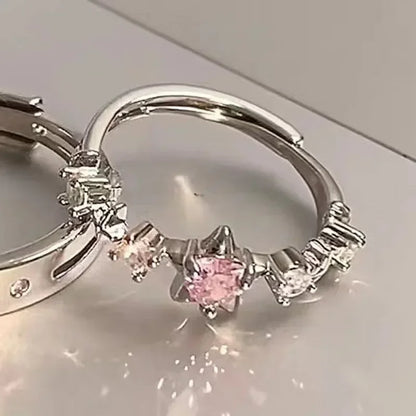 Star Couple Models Adjustable Ring Men And Women Simple Index Finger Rings Light Luxury Tide Cool Pair Of Rings Jewelry Gift