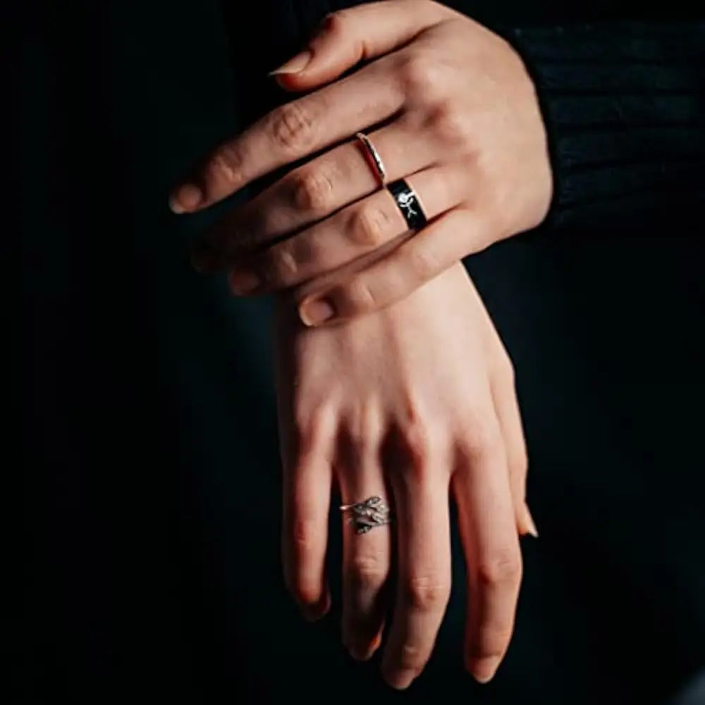 Simple Trend Funny Finger Stickman Ring Hip Hop Doodle Rings For Man Couple Party New Gifts Jewelry
