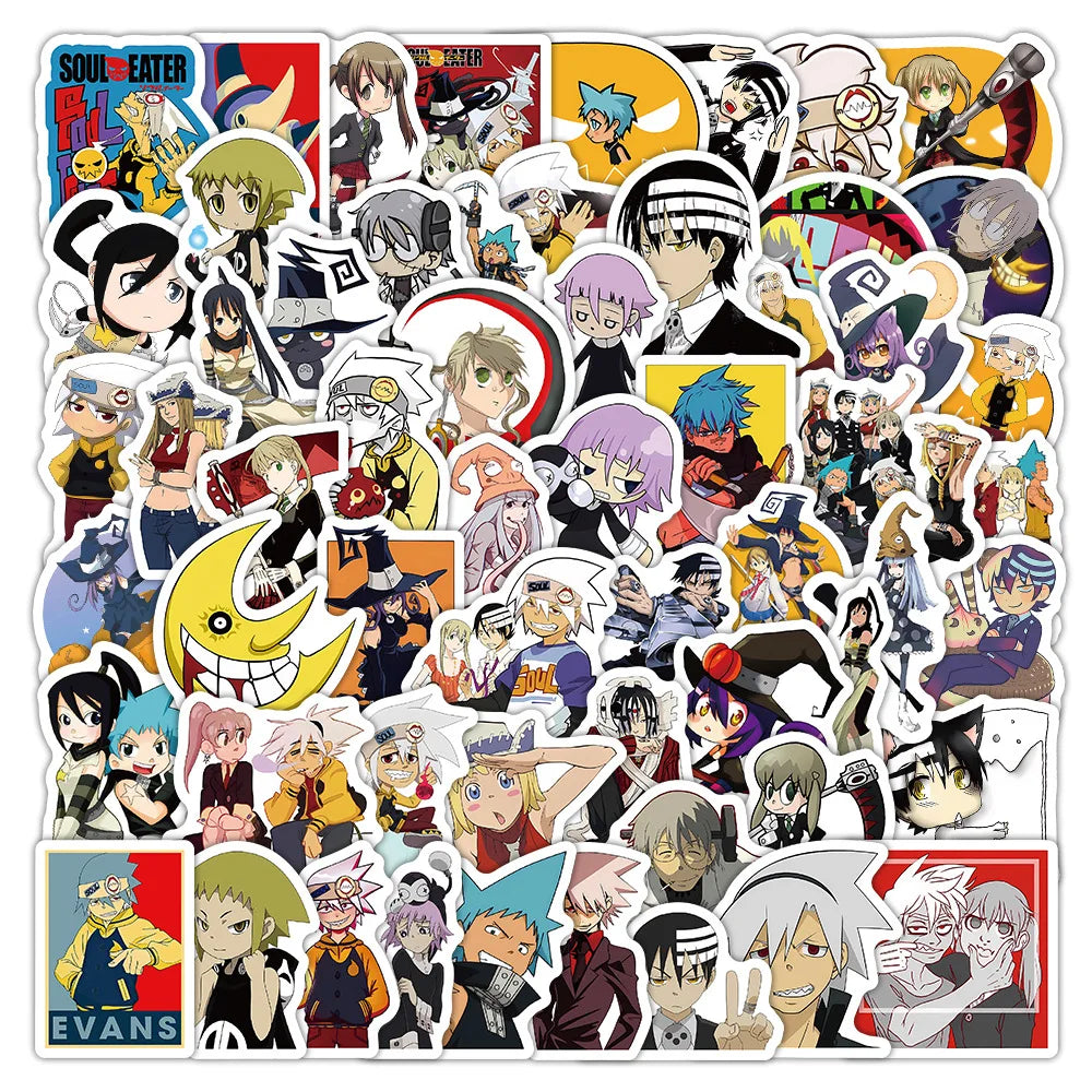 100PCS Soul Eater Cartoon Graffiti Stickers Japanese Manga Fashion DIY Guitar Phone Laptop Suitcase Water Cup Skateboard Decals