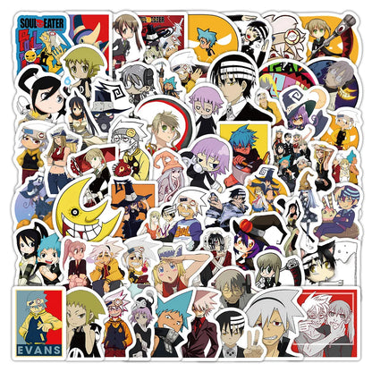 100PCS Soul Eater Cartoon Graffiti Stickers Japanese Manga Fashion DIY Guitar Phone Laptop Suitcase Water Cup Skateboard Decals