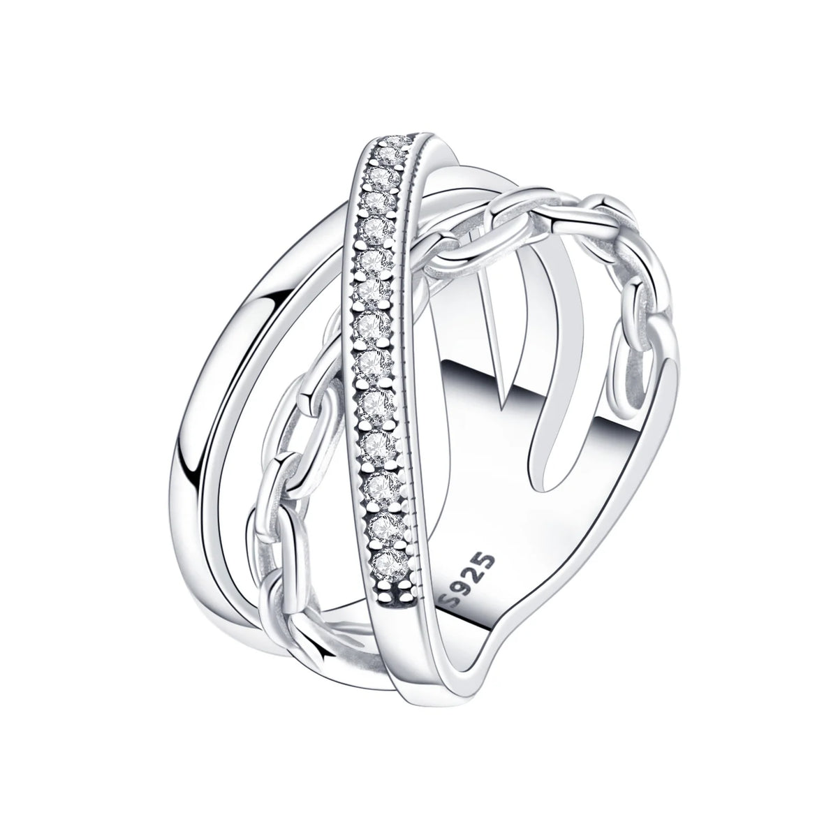 925 Sterling Silver Three-Ring Stackable Ring for Women Simple Fashion Design Fine Jewelry Perfect for Birthday Party Gift 2026