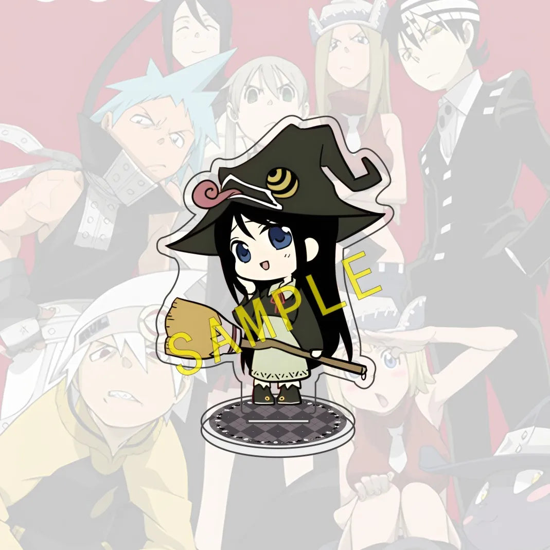 Anime SOUL EATER 10cm Acrylic Halloween Edition Character Maka Kid Standing Display Model Desktop Decoration Fan Gift Keychain