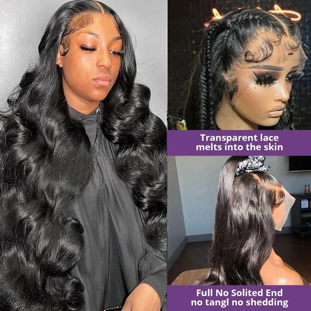 Body Wave 13x6 HD Lace Frontal Wig – 200% Real Density 13x4 & 360 Pre-Plucked, 30–40 Inch