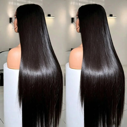 Bone Straight Lace Front Wig – 13x4 & 13x6 HD Transparent, Wear-On-and-Go 30–42 Inch