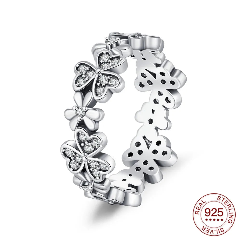 New Rings 925 Sterling Silver Ring Original Silver Pearl Ring For Women Luxury Zircon Simple Finger Ring Lover Jewelry Gifts