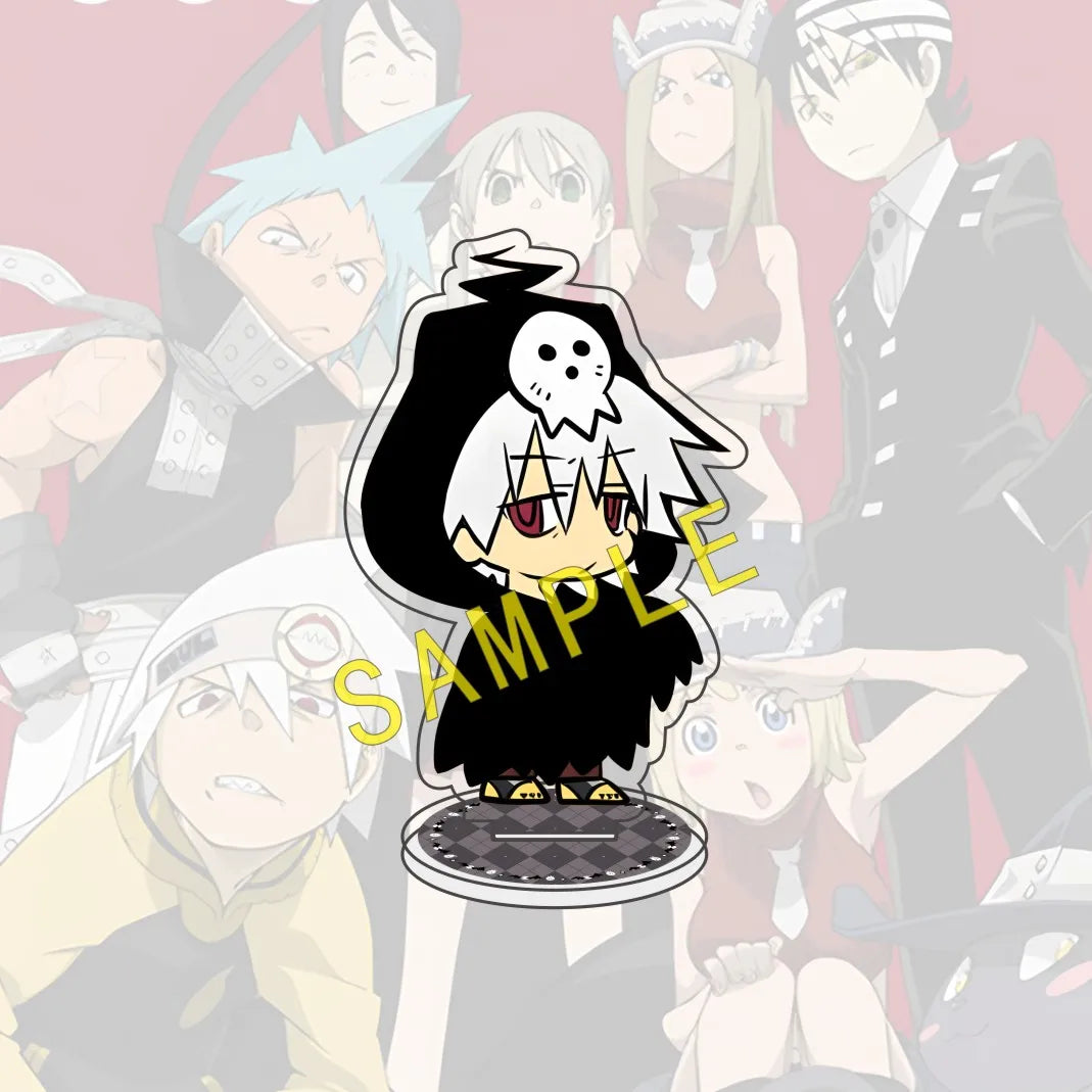 Anime SOUL EATER 10cm Acrylic Halloween Edition Character Maka Kid Standing Display Model Desktop Decoration Fan Gift Keychain