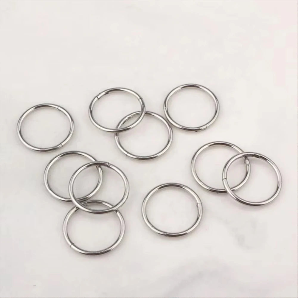 1/10PCS ASTM F136 G23 Titanium Hinged Hoop Nose Rings 20G 18G 16G Septum Ring Body Piercing Jewelry Helix Cartilage Rook Earring