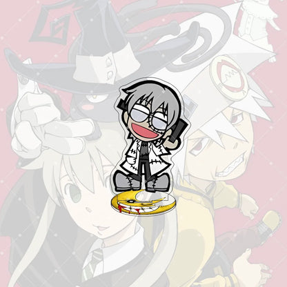 Anime Soul Eater 10CM Acrylic Stand keychain Anime Figure Maka Albarn Black Star Cute Model desktop decoration collection gift