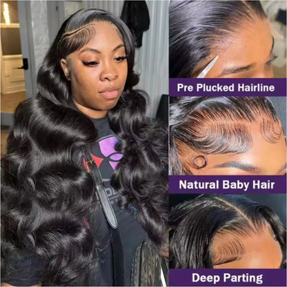 Pre-Plucked Glueless Body Wave HD Lace Frontal Wig – 13x4 & 13x6