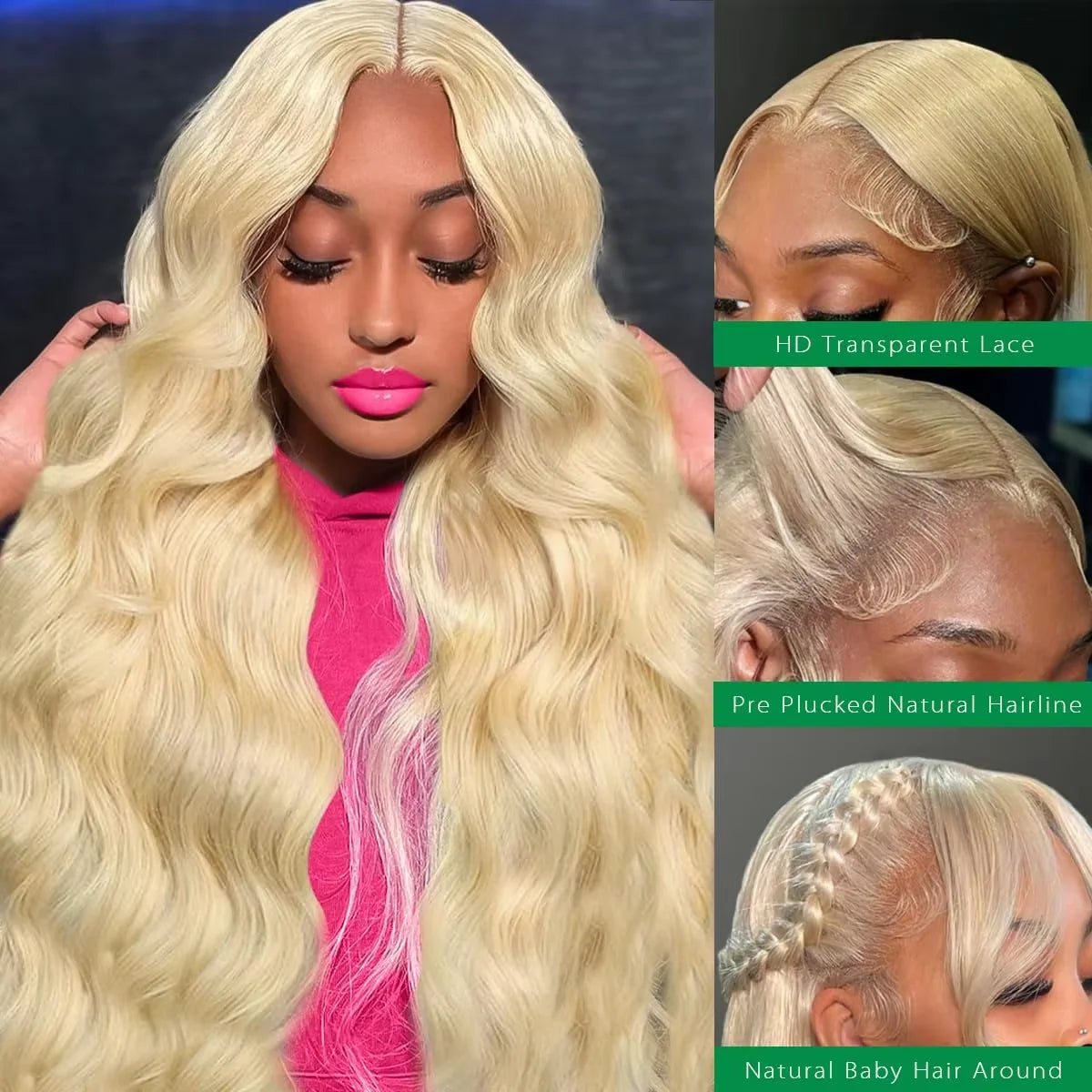613 Honey Blonde Body Wave HD Lace Front Wig – Pre-Plucked 13x4 & 13x6