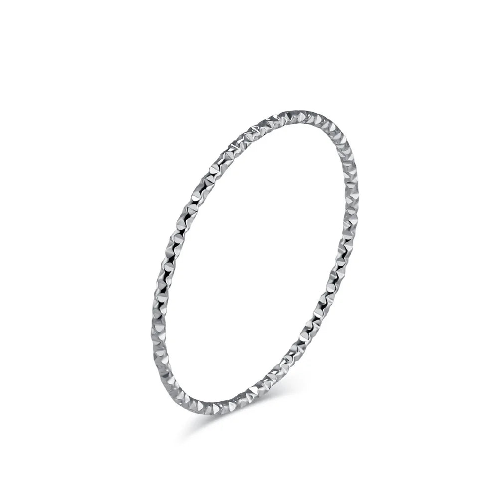 New Classic 1mm Stainless Steel Rings for Women Silver/Gold Color Thin Ring Waterproof Jewelry