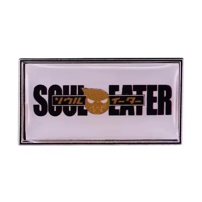 Soul-Eater-Enamel Pins Anime Maka Albarn Death the Kid Soul Evans Brooches Sun Moon Chain Badges for Backpack Lapel Jewelry