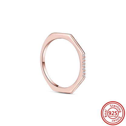 925 Sterling Silver Original Rose Gold Plated Fashion Women Ring Flower Green Zircon Design Jewelry Exquisite Wedding Gift Rings