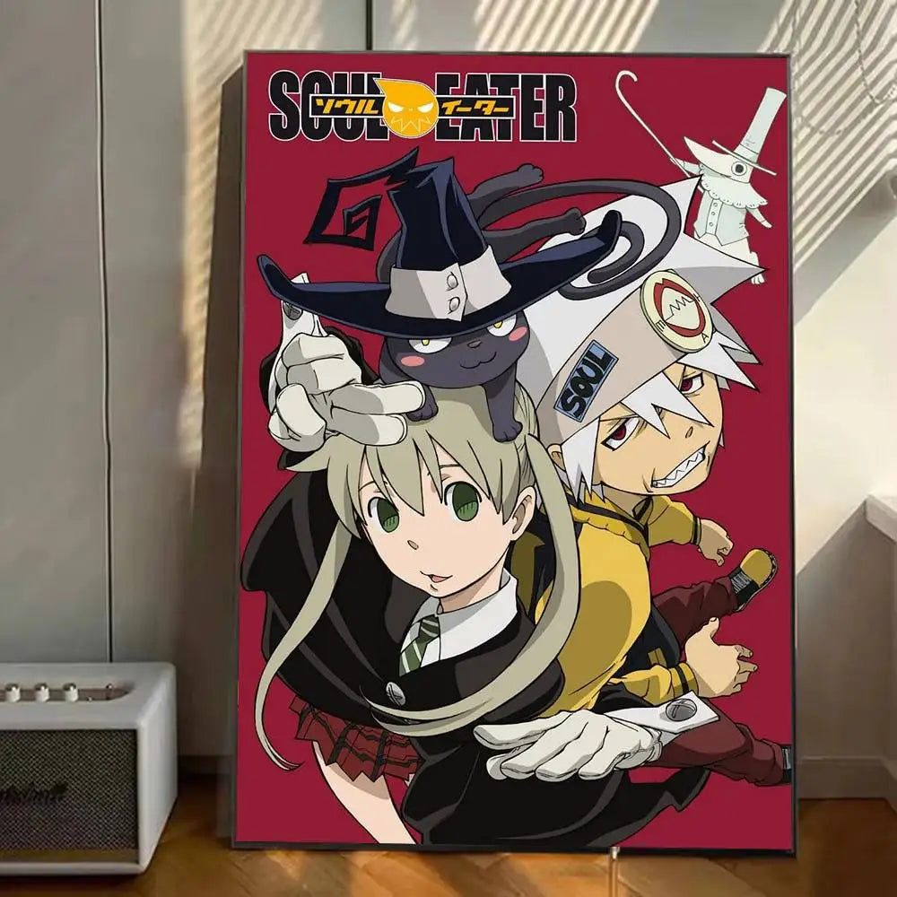Anime Soul Eater Poster Gallery Prints Self Adhesive Home Decor Decoration Wall Decals Living Room Sticker