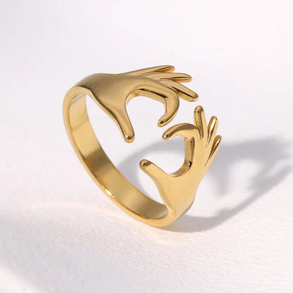 Bohemian Stainless Steel Ring Woman Vintage Jewelry Starfish Heart-Shaped Geometry Adjustable Open Rings Prom Accessories Gift