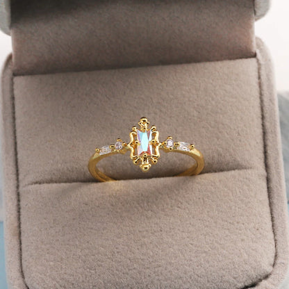 100 styles 14K Gold Plated Color Zircon Flower Crown Bow Open Ring Women Adjustable Stackable Finger Rings Wedding Jewelry Gift