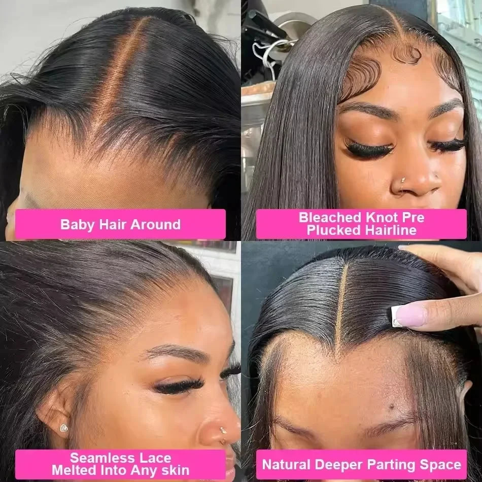 Glueless Straight Wig – Pre-Cut Pre-Plucked 4x4 HD Lace Closure, Wear & Go