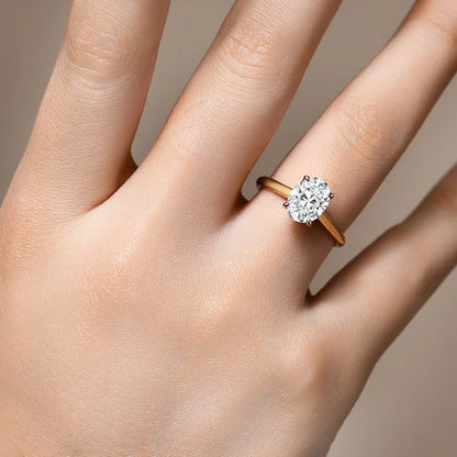 ATTAGEMS Oval Cut 9*7mm 2CT D VVS1 Moissanite Rings S925 Sterling Silver for Women Engagement Wedding Lady's Jewelry Gift Luxury