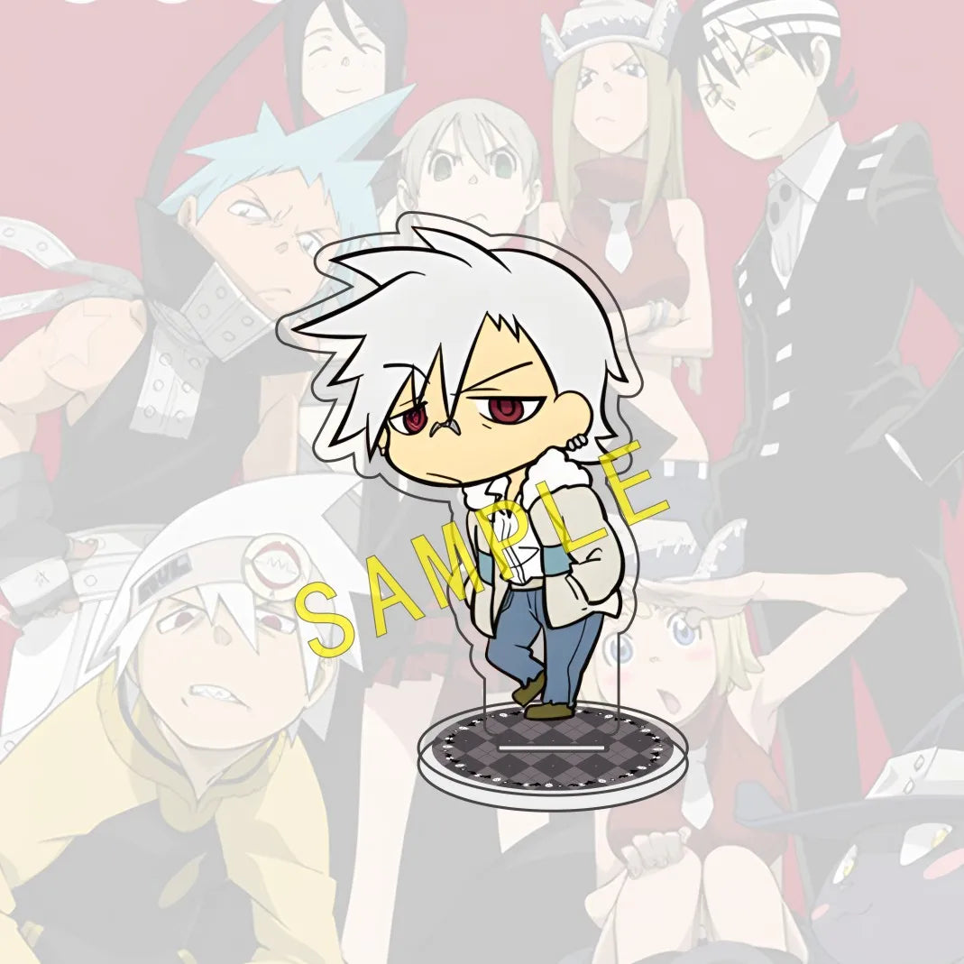 Anime SOUL EATER 10cm Acrylic Halloween Edition Character Maka Kid Standing Display Model Desktop Decoration Fan Gift Keychain
