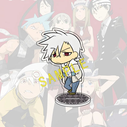 Anime SOUL EATER 10cm Acrylic Halloween Edition Character Maka Kid Standing Display Model Desktop Decoration Fan Gift Keychain