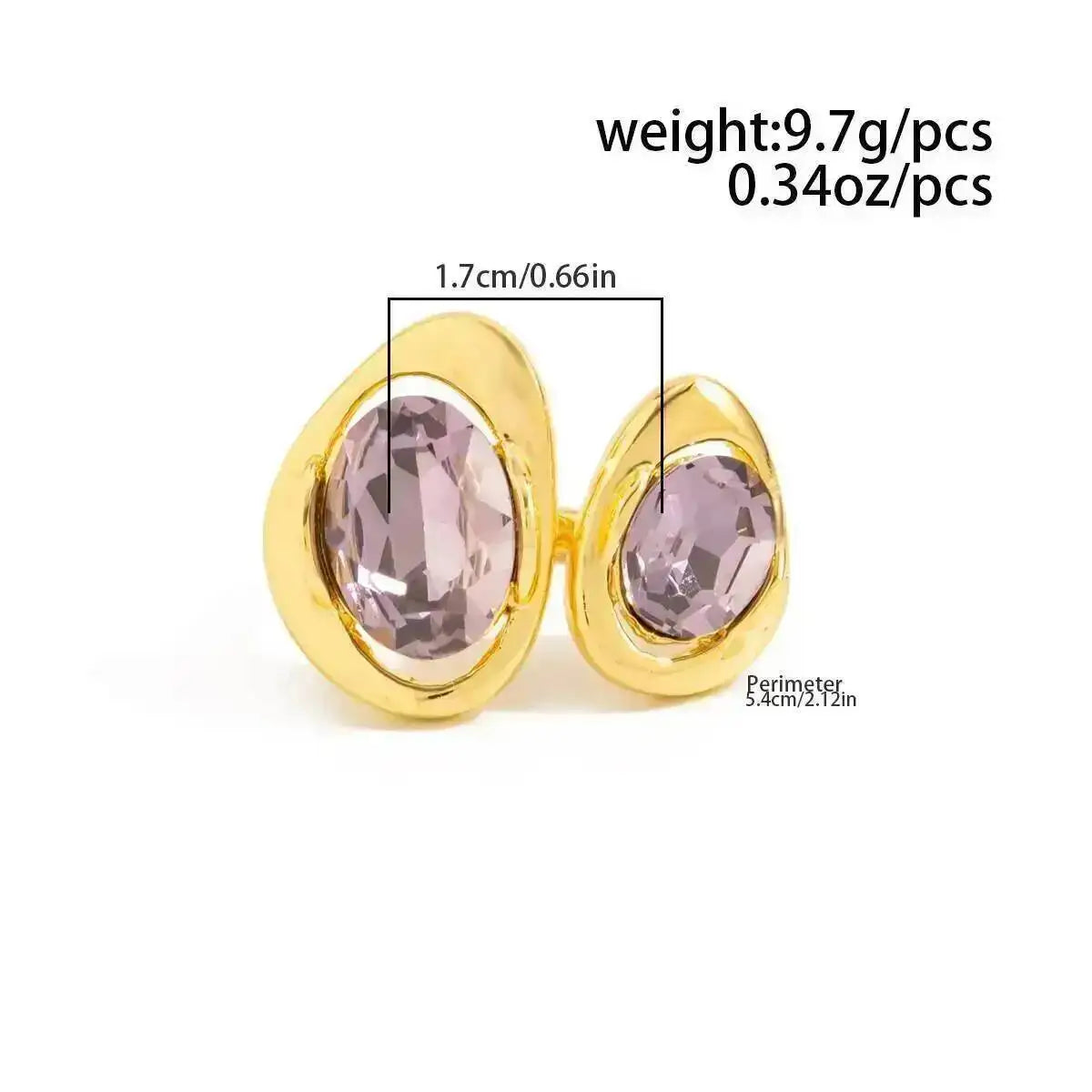 KunJoe Trendy Charm Acrylic Rhinestone Rings Women Vintage Luxury Metal Geometric Finger Ring Daily Wear Jewelry Accessorioes