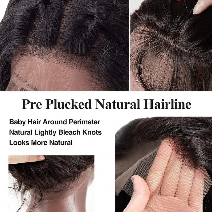Kinky Straight Lace Frontal Wig for Black Women – Pre-Plucked 13x4 & 13x6, Up to 42 Inch