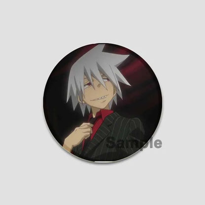 58/44/32mm Anime Soul Eater Round Pins Cartoon Badges Cosplay Handmade Tinplate Brooch for Backpack Clothes Chest Ornament Gifts
