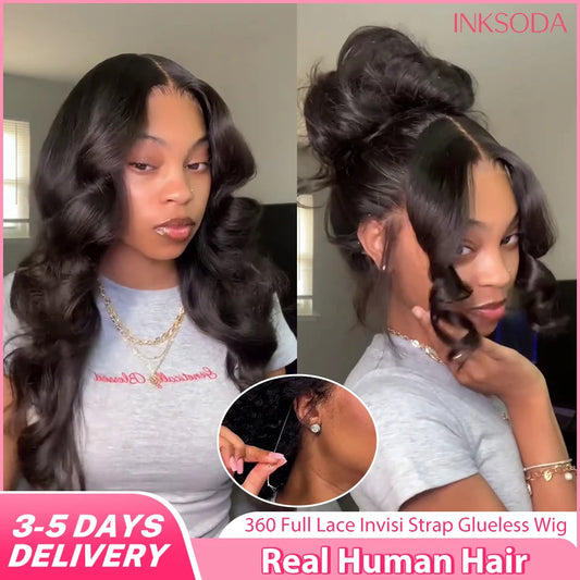 Invisible Strap Snug-Fit 360 Full Lace Body Wave Wig – HD Glueless Ready-to-Wear